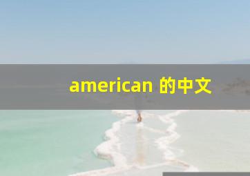 american 的中文